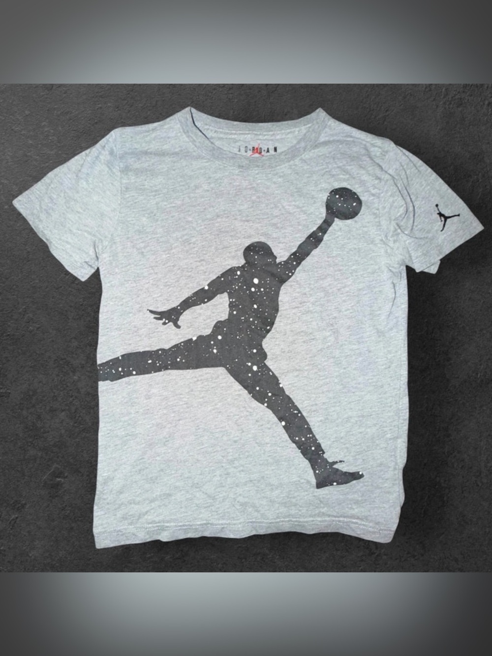 Jordan Jumpman Graphic T-Shirt Boys Medium 10-12 Gray Short Sleeve Tee